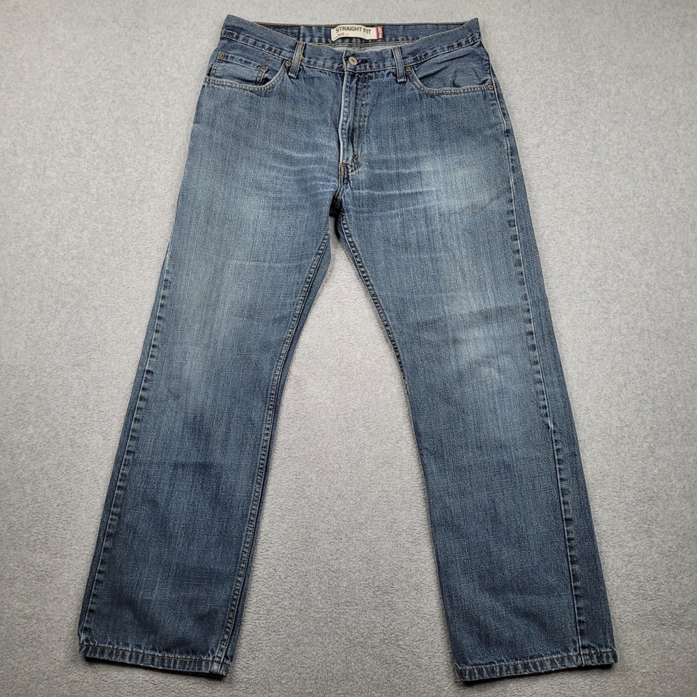 Levi's 505 Straight Fit Jeans Mens 34x30 Blue Denim Classic Casual Cotton Y2K